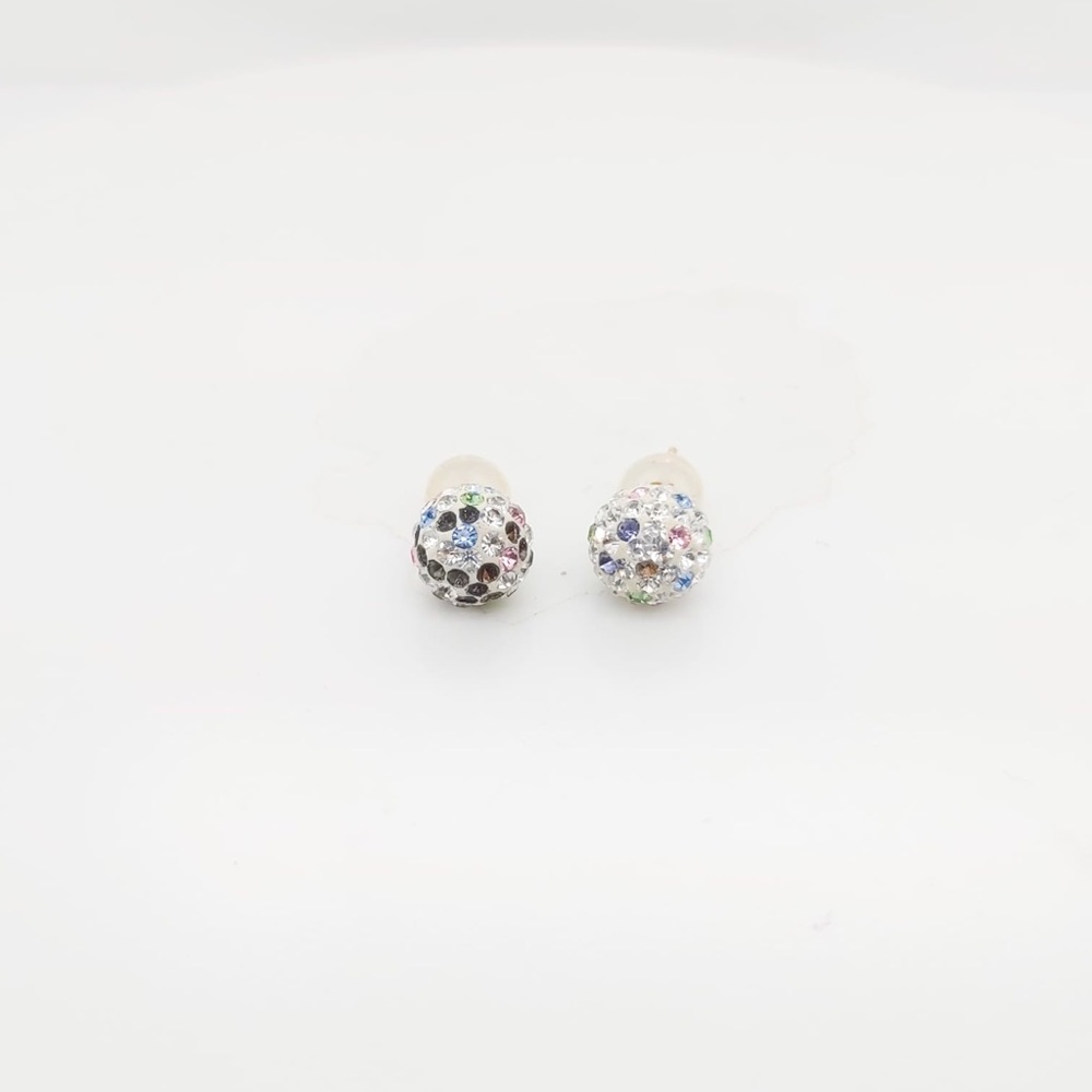 14k Yellow Gold Shambala Stud Earrings 8mm